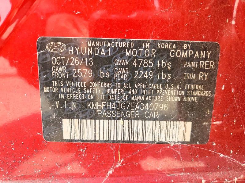 2014 Hyundai Azera მანქანა იყიდება აუქციონზე, vin: KMHFH4JG7EA340796, აუქციონის ნომერი: 60639416