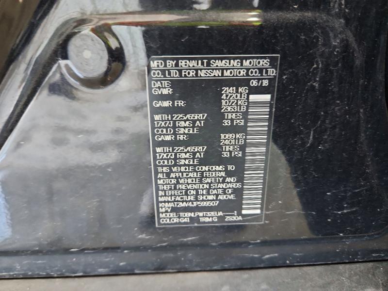Aukcja sprzedaży 2018 Nissan Rogue, vin: KNMAT2MV4JP599507, numer aukcji: 57583246