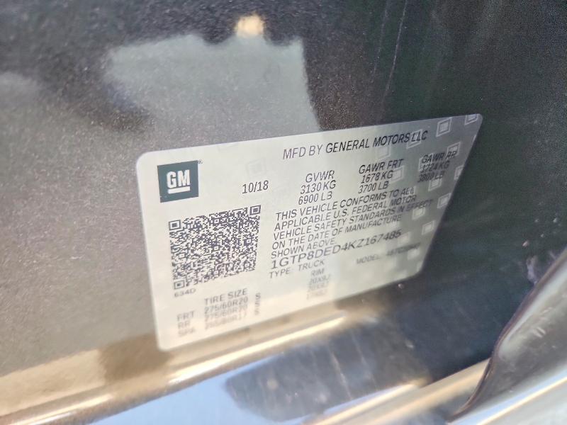Продаж на аукціоні авто 2019 Gmc Sierra, vin: 1GTP8DED4KZ167485, номер лоту: 61211236