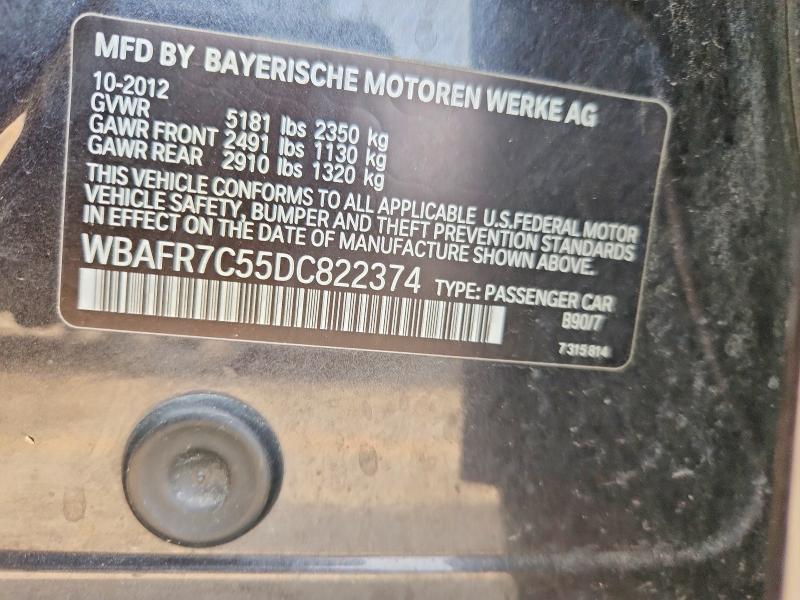 Продаж на аукціоні авто 2013 Bmw 535, vin: WBAFR7C55DC822374, номер лоту: 62245946