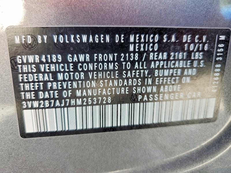 Aukcja sprzedaży 2017 Volkswagen Jetta, vin: 3VW2B7AJ7HM253728, numer aukcji: 60567426