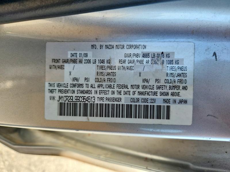 Продаж на аукціоні авто 2009 Mazda 5, vin: JM1CR29L990354513, номер лоту: 61180096