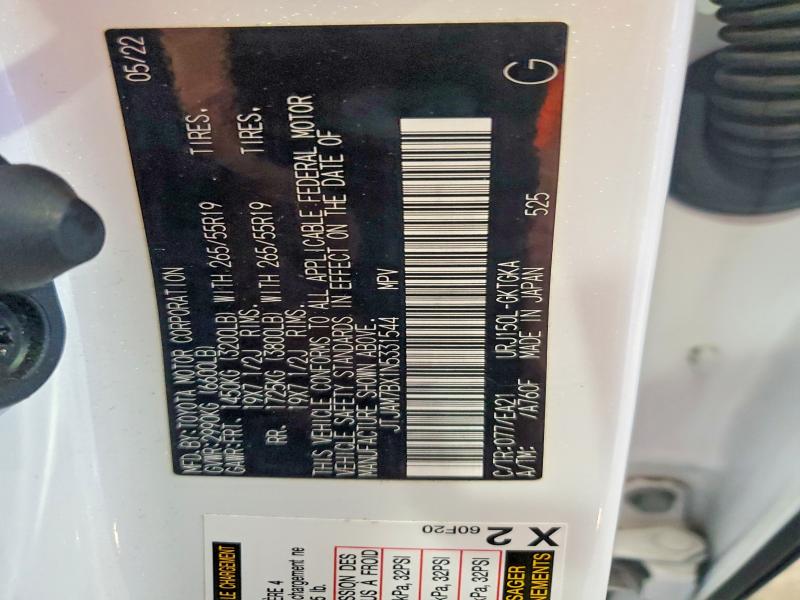 Auction sale of the 2022 Lexus Gx, vin: JTJAM7BX1N5331544, lot number: 62997996