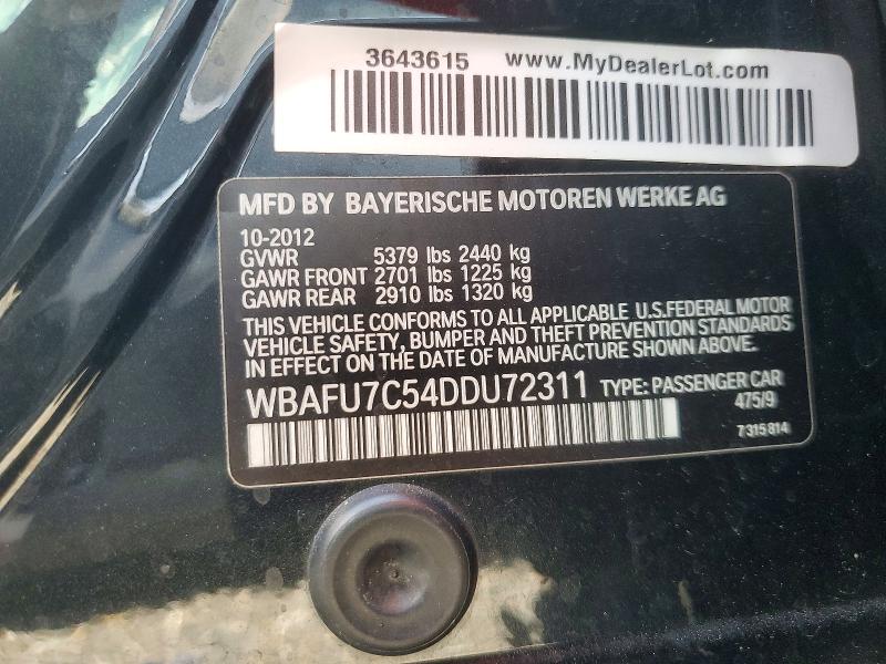 Aukcja sprzedaży 2013 Bmw 535, vin: WBAFU7C54DDU72311, numer aukcji: 62952826