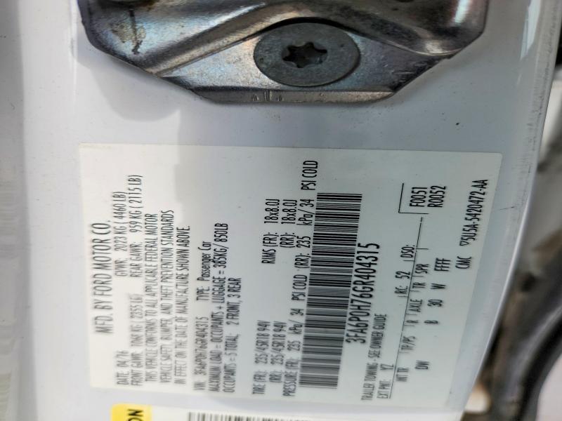 Aukcja sprzedaży 2016 Ford Fusion, vin: 3FA6P0H76GR404315, numer aukcji: 63104126
