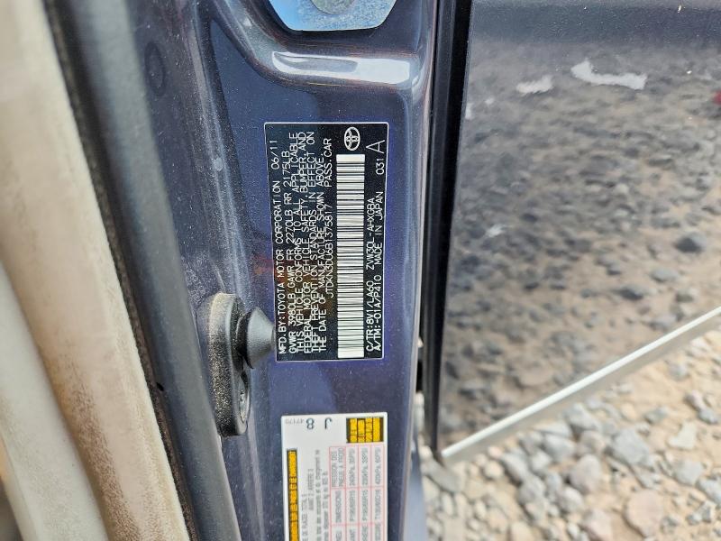 Auction sale of the 2011 Toyota Prius, vin: JTDKN3DU6B1375817, lot number: 60434506