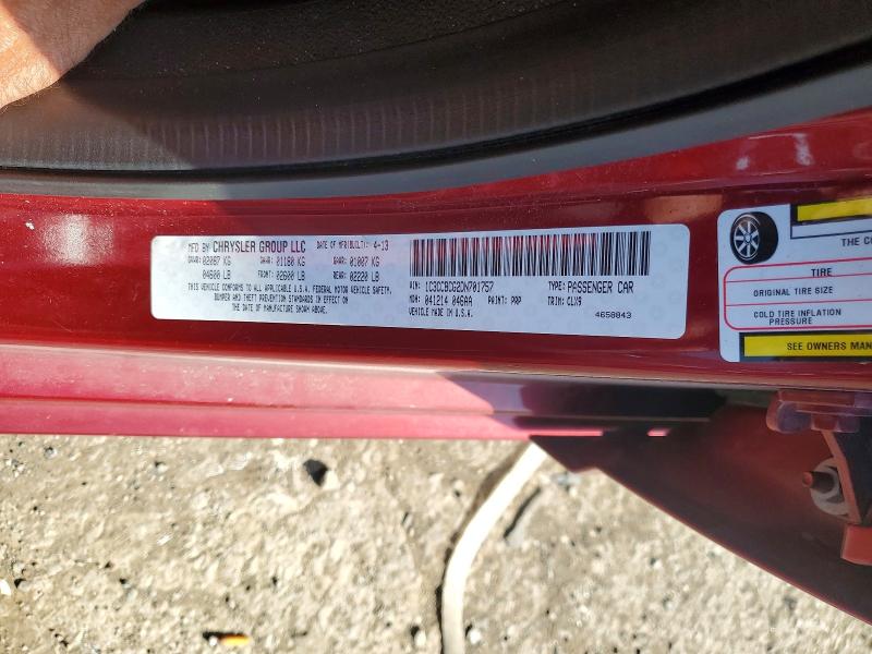Aukcja sprzedaży 2013 Chrysler 200, vin: 1C3CCBCG2DN701757, numer aukcji: 60784356
