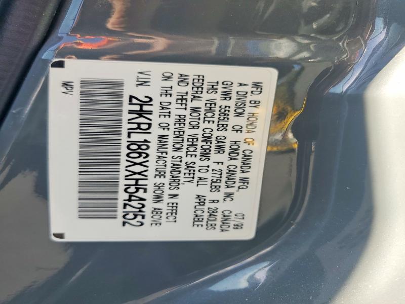 60179386 :رقم المزاد ، 2HKRL186XXH542152 vin ، 1999 Honda Odyssey مزاد بيع