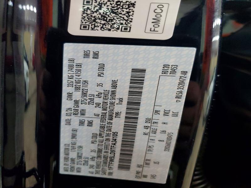 Aukcja sprzedaży 2026 Ford F150, vin: 1FTFW5LD9TFA34105, numer aukcji: 63152556