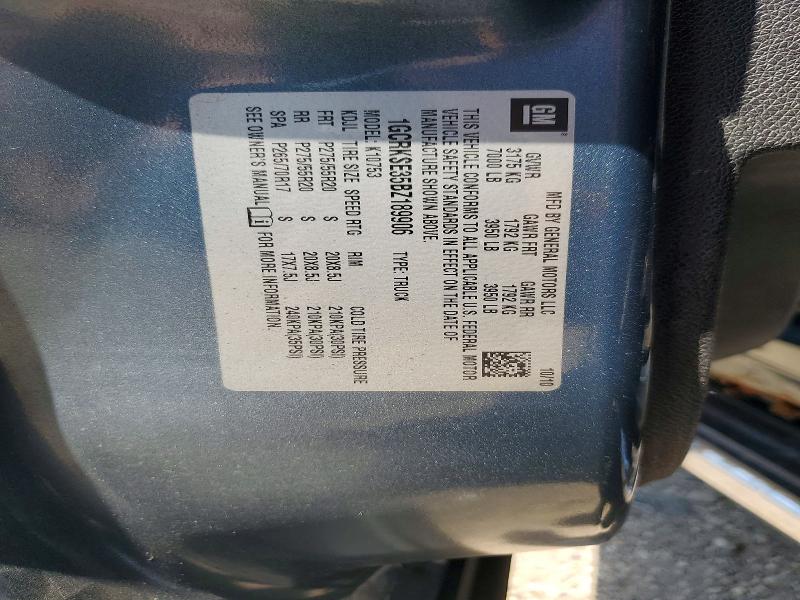59651096 :رقم المزاد ، 1GCRKSE35BZ189906 vin ، 2011 Chevrolet Silverado مزاد بيع
