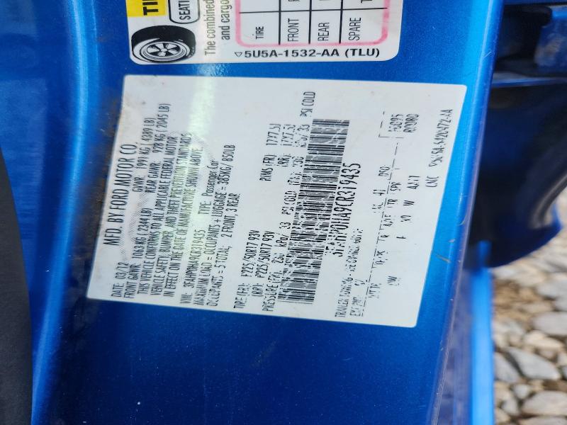 60040706 :رقم المزاد ، 3FAHP0HA9CR319435 vin ، 2012 Ford Fusion مزاد بيع