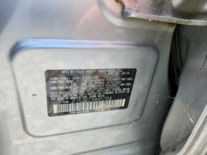 Продажа на аукционе авто 2017 Subaru Forester, vin: JF2SJAEC3HH451954, номер лота: 61107126