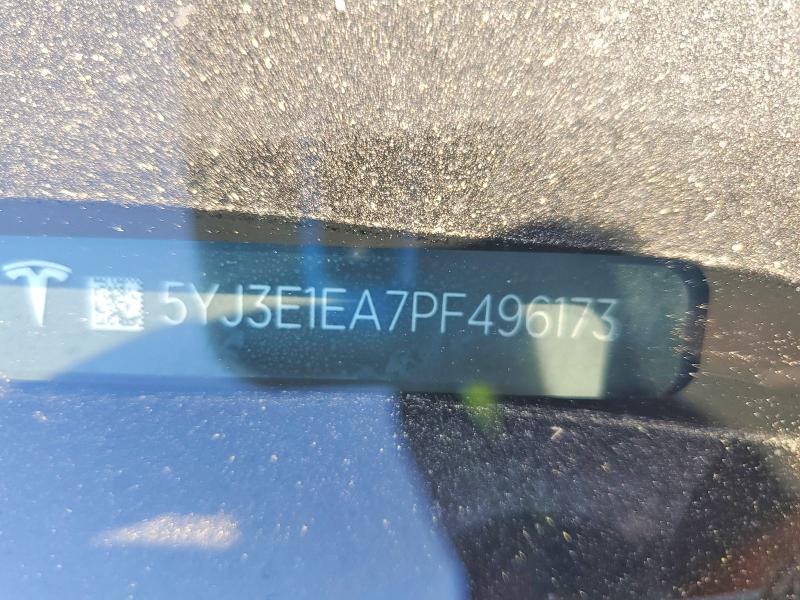 2023 Tesla Model 3 მანქანა იყიდება აუქციონზე, vin: 5YJ3E1EA7PF496173, აუქციონის ნომერი: 59391596