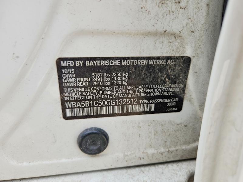 60458996 :رقم المزاد ، WBA5B1C50GG132512 vin ، 2016 Bmw 535 مزاد بيع