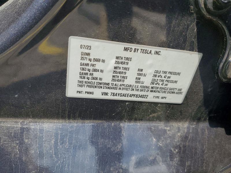 Продаж на аукціоні авто 2023 Tesla Model Y, vin: 7SAYGAEE4PF834022, номер лоту: 59249556