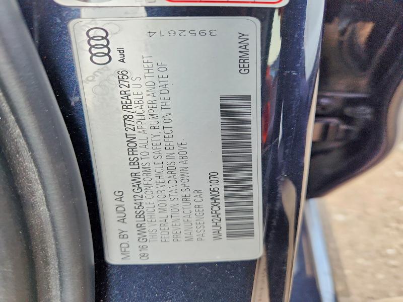 Продажа на аукционе авто 2017 Audi A6, vin: WAUH2AFCXHN051070, номер лота: 61384826