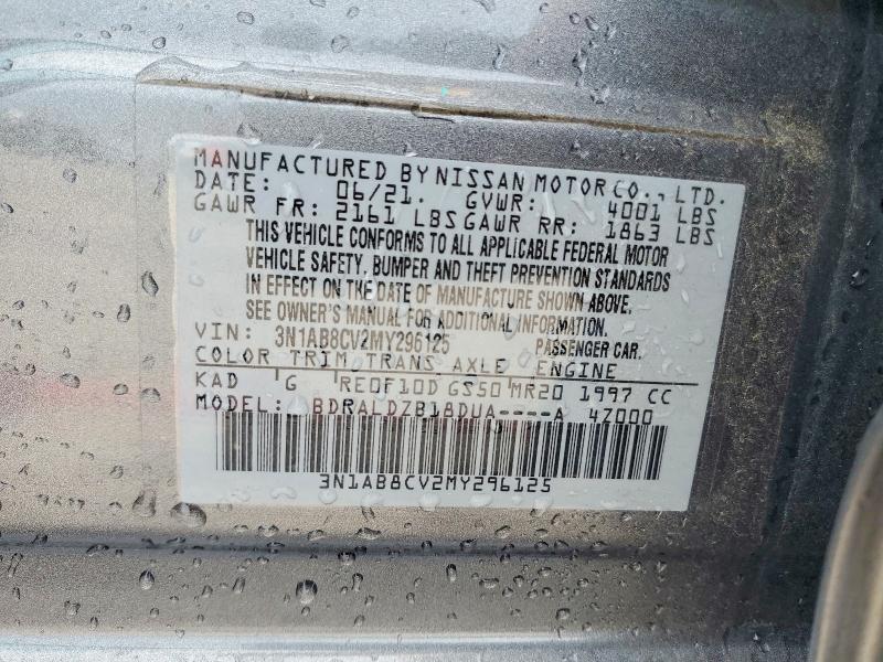 Aukcja sprzedaży 2021 Nissan Sentra, vin: 3N1AB8CV2MY296125, numer aukcji: 61915306