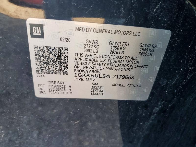 Продажа на аукционе авто 2020 Gmc Acadia, vin: 1GKKNULS4LZ179663, номер лота: 60839516