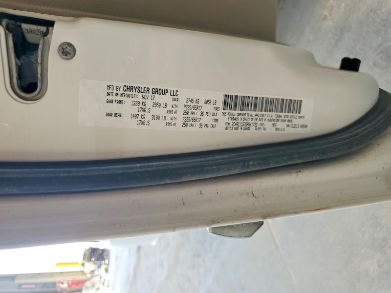 60855796 :رقم المزاد ، 2C4RC1CG7DR641722 vin ، 2013 Chrysler Town & Country مزاد بيع