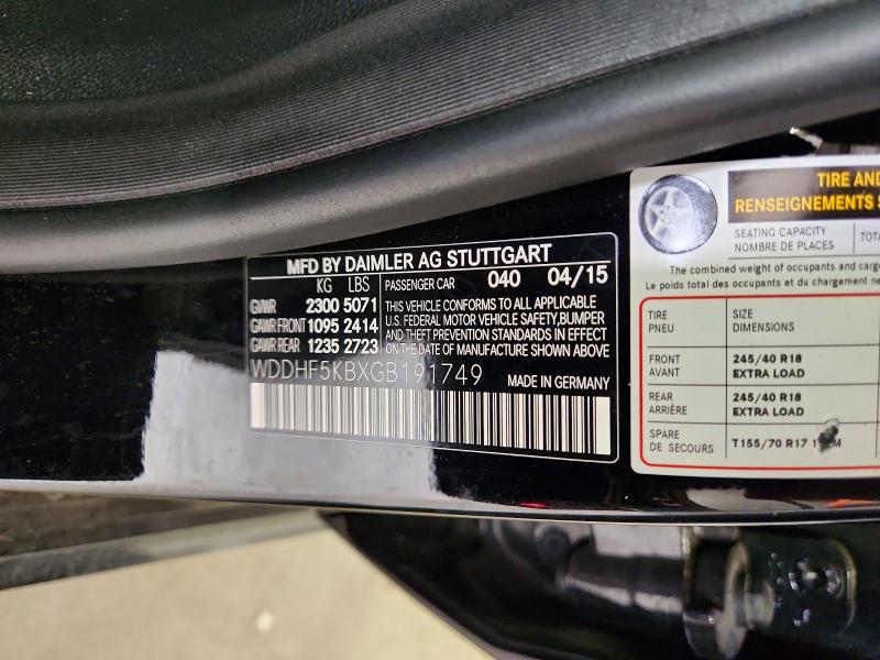 Продаж на аукціоні авто 2016 Mercedes-benz E, vin: WDDHF5KBXGB191749, номер лоту: 58649516