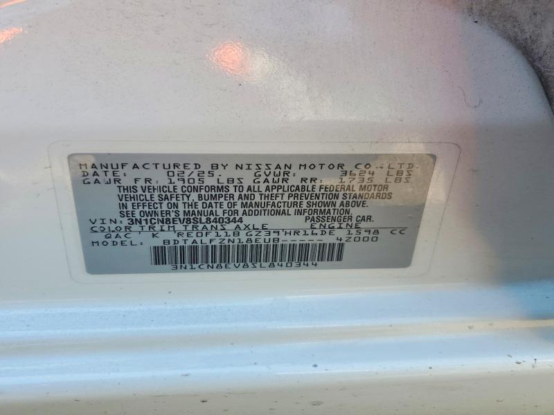 Продажа на аукционе авто 2025 Nissan Versa, vin: 3N1CN8EV8SL840344, номер лота: 62575896