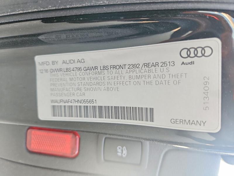Aukcja sprzedaży 2017 Audi A4, vin: WAUFNAF47HN055651, numer aukcji: 63335806