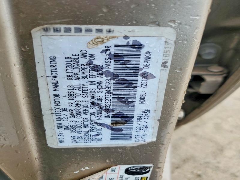 Продажа на аукционе авто 2007 Toyota Corolla, vin: 1NXBR32E27Z849523, номер лота: 59111416