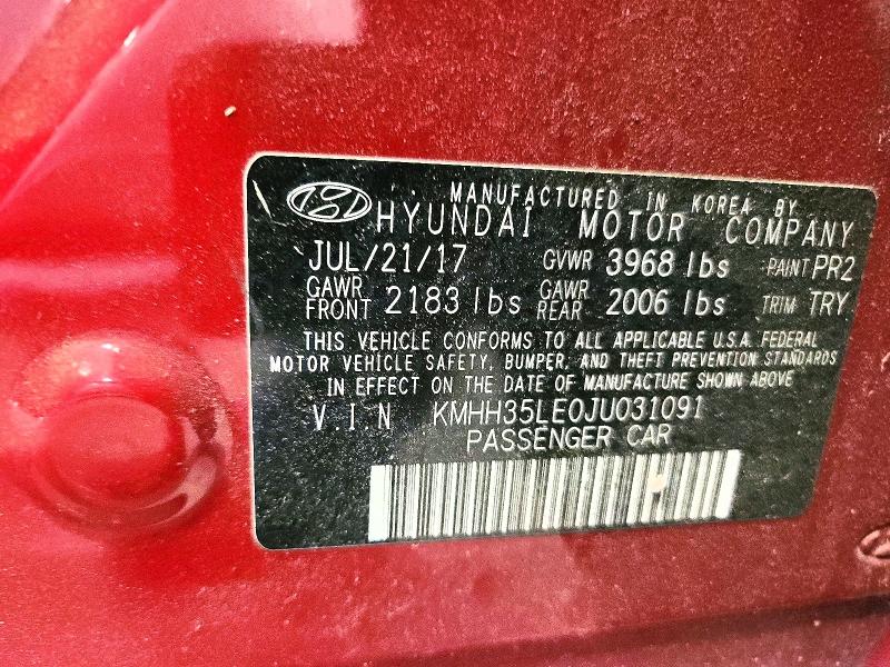 Продажа на аукционе авто 2018 Hyundai Elantra Gt, vin: KMHH35LE0JU031091, номер лота: 60047326