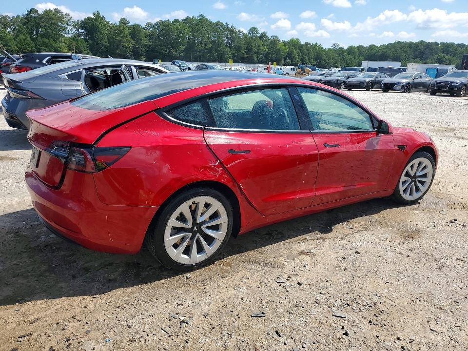 61574236 :رقم المزاد ، 5YJ3E1EA1NF187747 vin ، 2022 Tesla Model 3 مزاد بيع