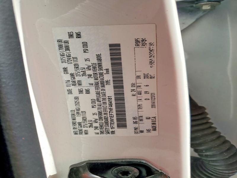 Продажа на аукционе авто 2017 Ford F150, vin: 1FTEW1EF7HFA64181, номер лота: 60198646