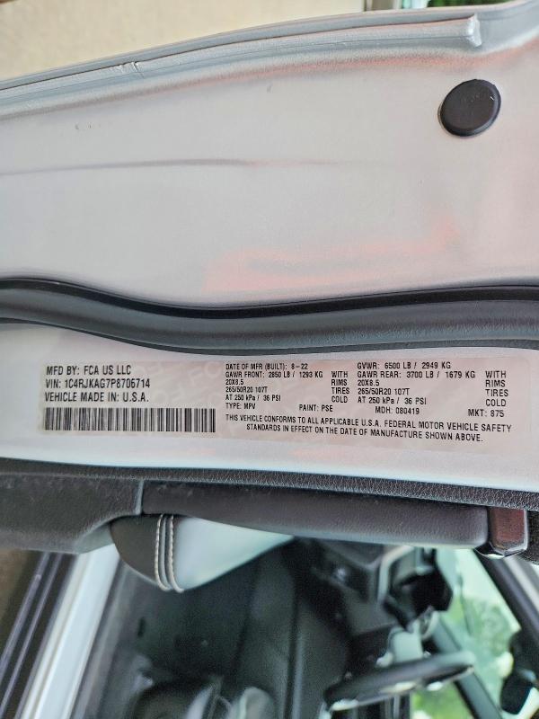 Aukcja sprzedaży 2023 Jeep Grand Cherokee, vin: 1C4RJKAG7P8706714, numer aukcji: 61064266