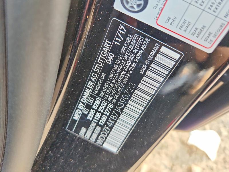 Aukcja sprzedaży 2018 Mercedes-benz E, vin: WDDZF4KB7JA390723, numer aukcji: 59654586