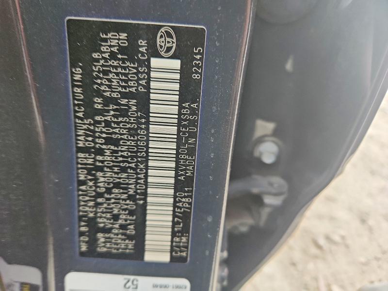 Aukcja sprzedaży 2025 Toyota Camry, vin: 4T1DAACK1SU606447, numer aukcji: 63519546