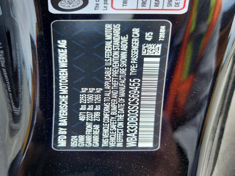 85979295 :رقم المزاد ، WBA33DB03SCS69455 vin ، 2025 Bmw 430i مزاد بيع