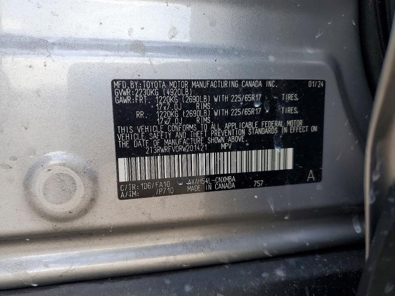 Auction sale of the 2024 Toyota Rav4 Hybrid, vin: 2T3RWRFV0RW201421, lot number: 61662906