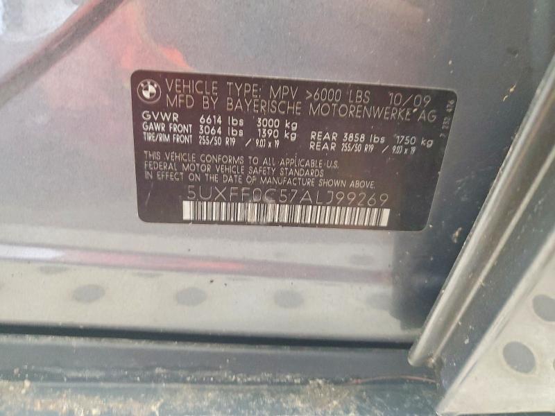 Aukcja sprzedaży 2010 Bmw X5, vin: 5UXFF0C57ALJ99269, numer aukcji: 62603156
