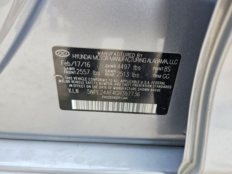 2016 Hyundai Sonata მანქანა იყიდება აუქციონზე, vin: 5NPE24AF4GH397736, აუქციონის ნომერი: 60649226