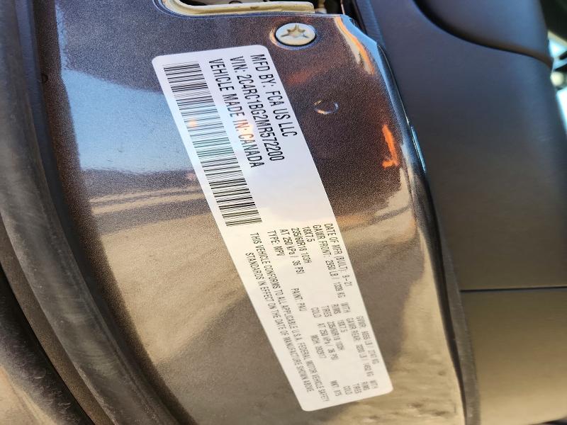 61337666 :رقم المزاد ، 2C4RC1BG2MR572200 vin ، 2021 Chrysler Pacifica مزاد بيع