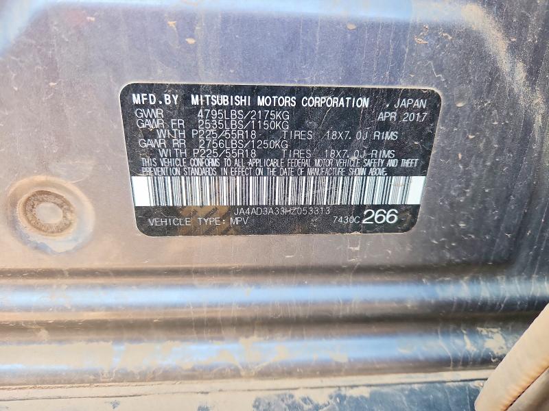 Aukcja sprzedaży 2017 Mitsubishi Outlander, vin: JA4AD3A33HZ053313, numer aukcji: 61857136