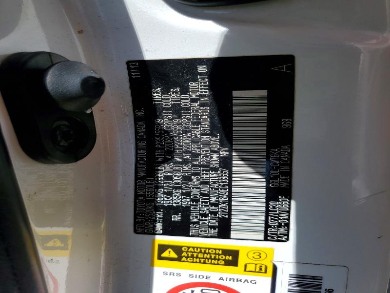 61618926 :رقم المزاد ، 2T2ZK1BA9EC138657 vin ، 2014 Lexus Rx مزاد بيع