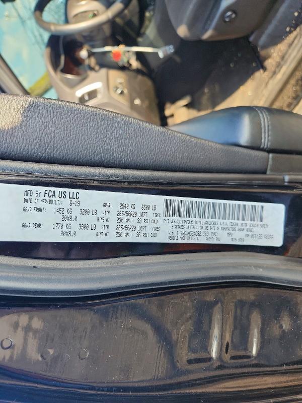 Aukcja sprzedaży 2019 Dodge Durango, vin: 1C4RDJAG3KC821303, numer aukcji: 60201066