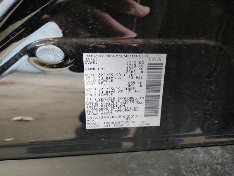 Aukcja sprzedaży 2019 Nissan Rogue, vin: 5N1AT2MV2KC842221, numer aukcji: 60592006