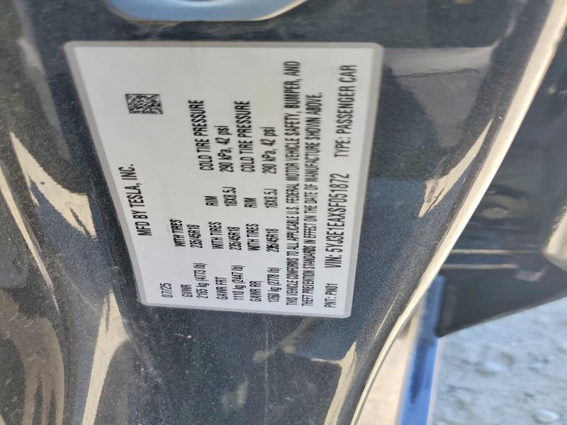 Aukcja sprzedaży 2025 Tesla Model 3, vin: 5YJ3E1EAXSF051872, numer aukcji: 60435636