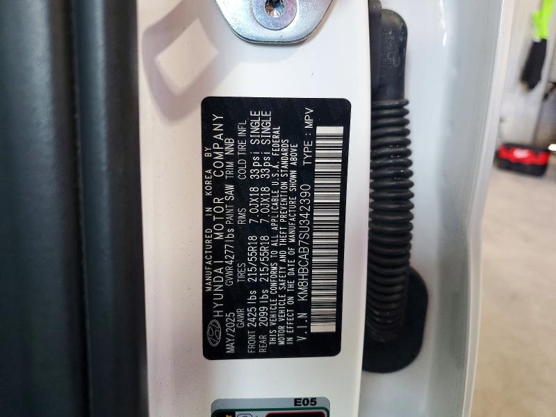 2025 Hyundai Kona მანქანა იყიდება აუქციონზე, vin: KM8HBCAB7SU342390, აუქციონის ნომერი: 63479166