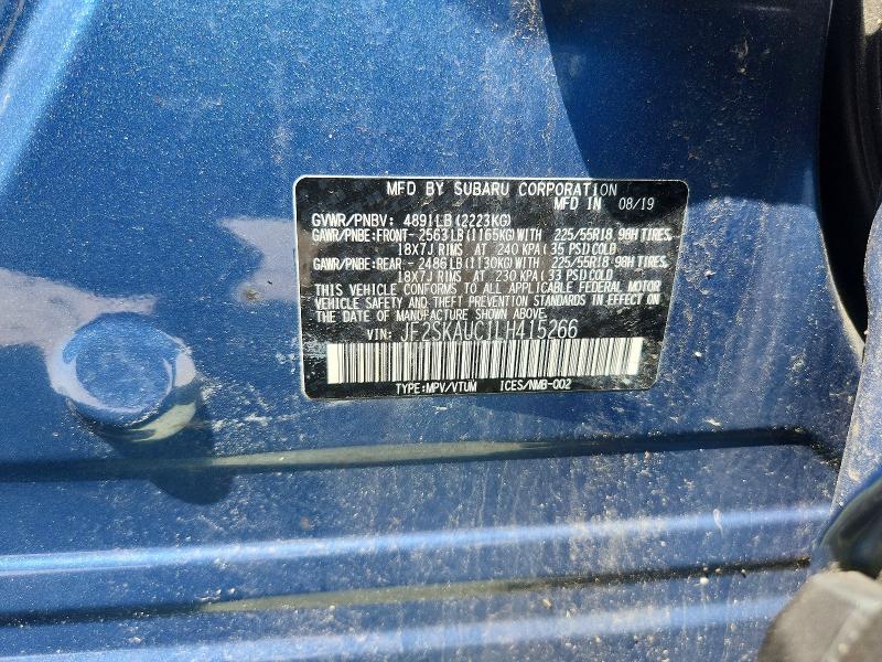 59256106 :رقم المزاد ، JF2SKAUC1LH415266 vin ، 2020 Subaru Forester مزاد بيع