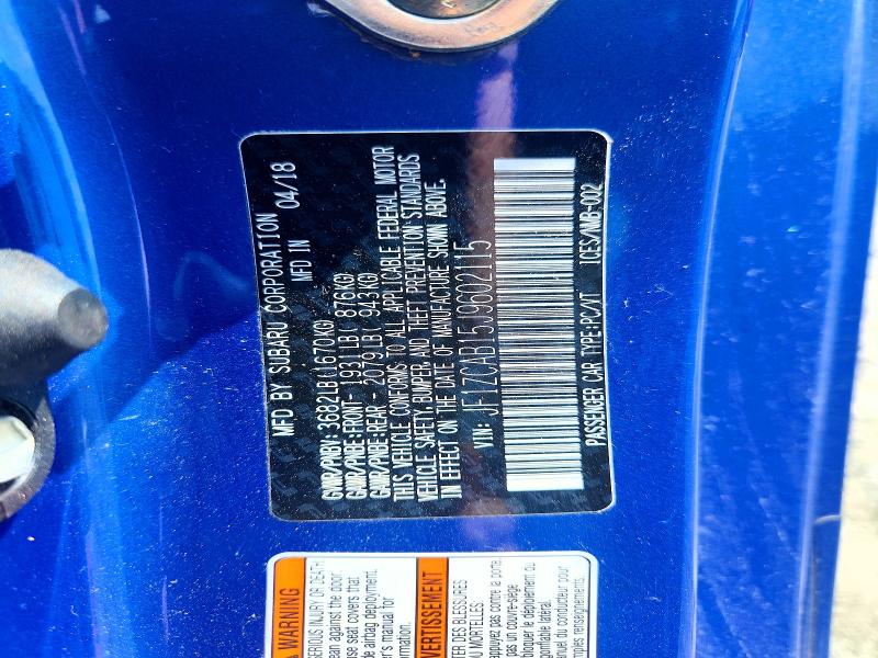 41633506 :رقم المزاد ، JF1ZCAB15J9602115 vin ، 2018 Subaru Brz مزاد بيع