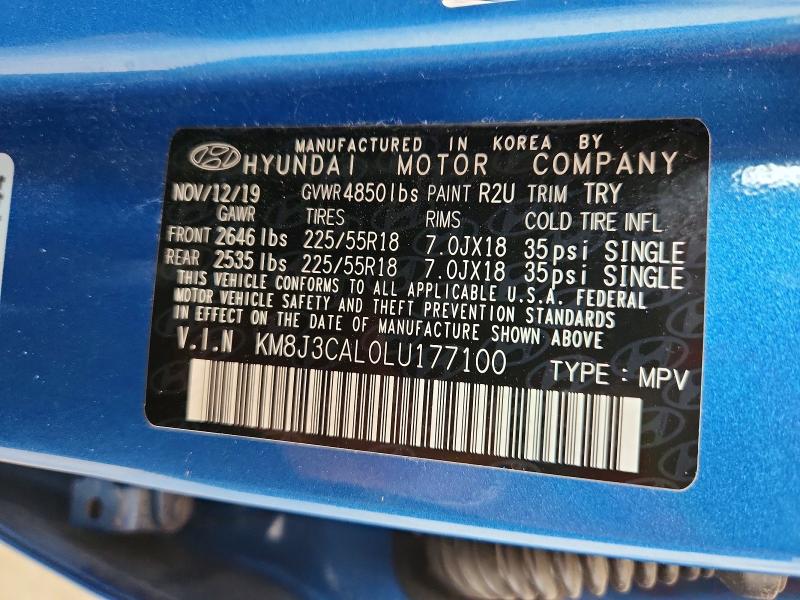 Aukcja sprzedaży 2020 Hyundai Tucson, vin: KM8J3CAL0LU177100, numer aukcji: 62966846