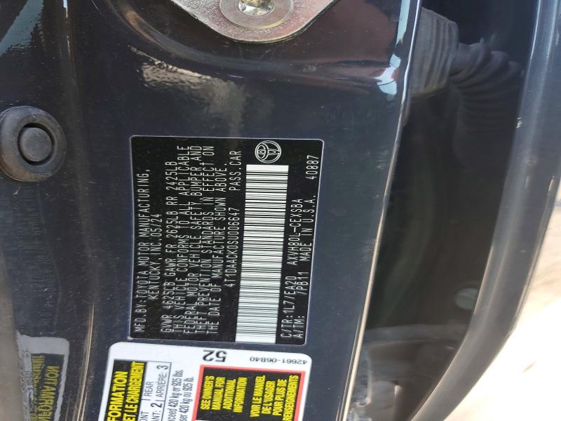2025 Toyota Camry მანქანა იყიდება აუქციონზე, vin: 4T1DAACK0SU006647, აუქციონის ნომერი: 60464586