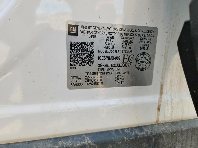 59257126 :رقم المزاد ، 3GKALTEX1KL360777 vin ، 2019 Gmc Terrain مزاد بيع