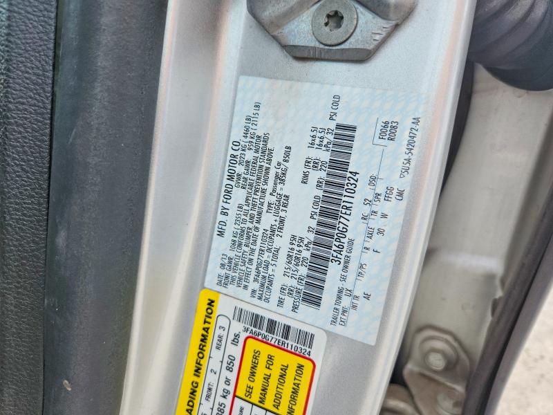 2014 Ford Fusion მანქანა იყიდება აუქციონზე, vin: 3FA6P0G77ER110324, აუქციონის ნომერი: 62350396